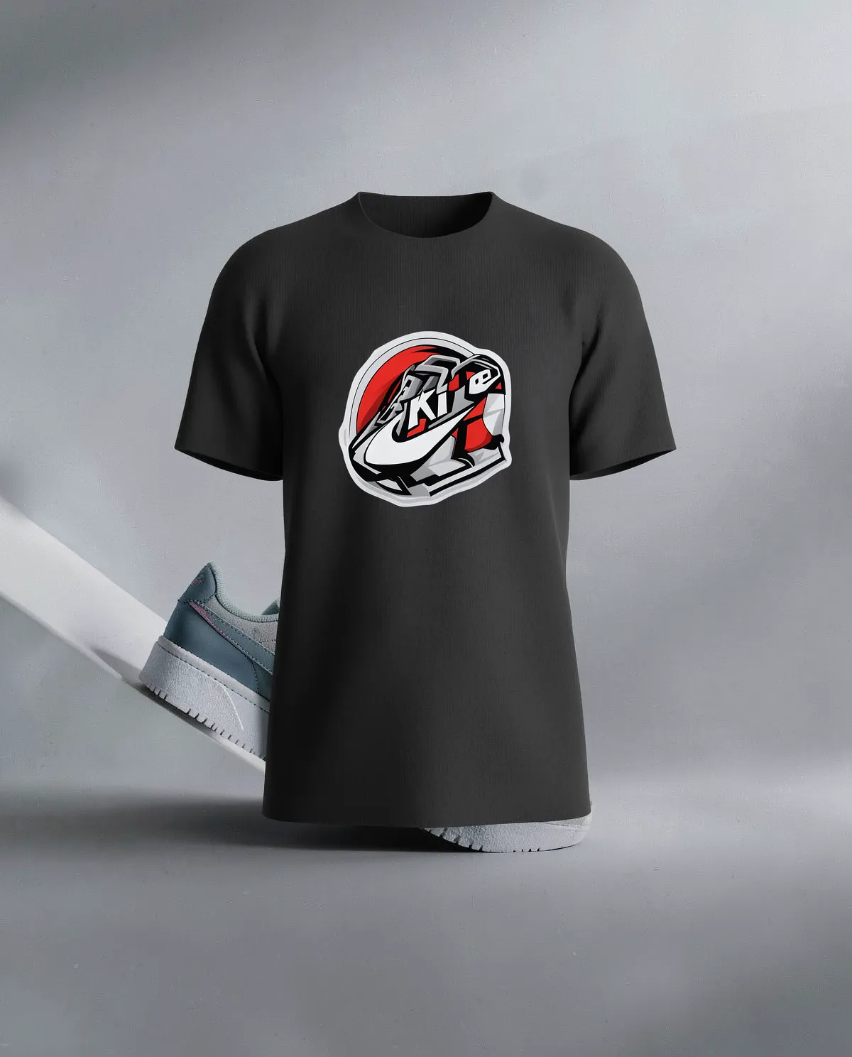 Black Organic Cotton Crew Neck T-Shirt 59