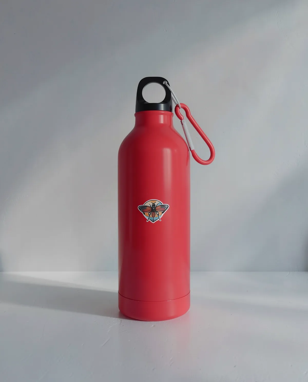 Aluminum Water Bottle with Metal Carabiner for Outdoor Use 59