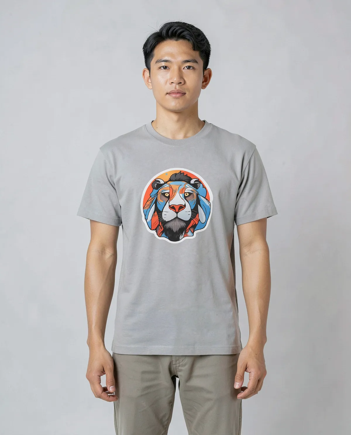 Grey Minimalist T-Shirt, Eco‑Friendly Fabric 0
