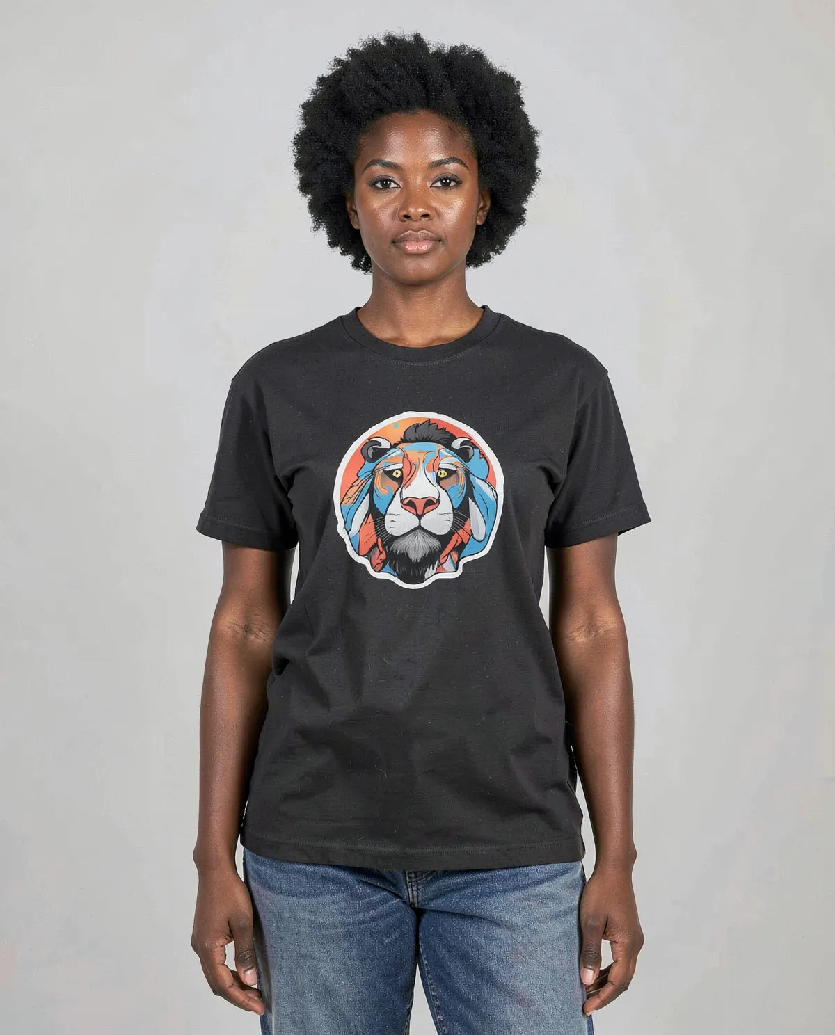Black Unisex Eco Cotton Crew Neck T Shirt