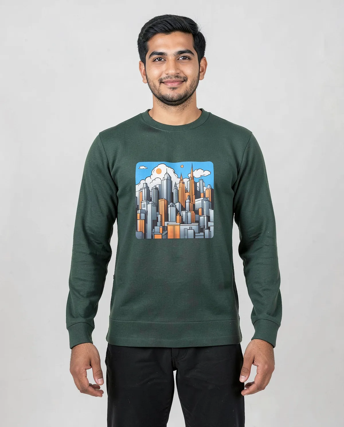 Green Unisex Sweatshirt – Soft Organic Cotton Comfort 0