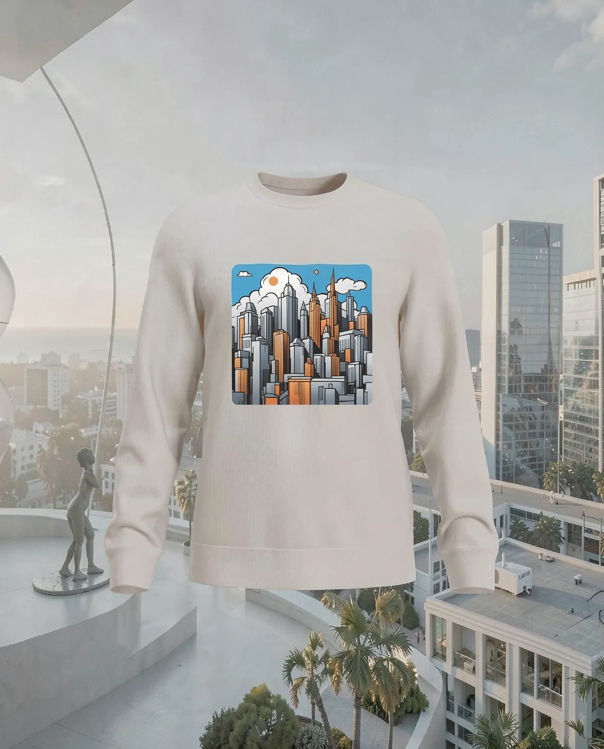 Cream Unisex Sweatshirt – Soft Cotton Comfort 59