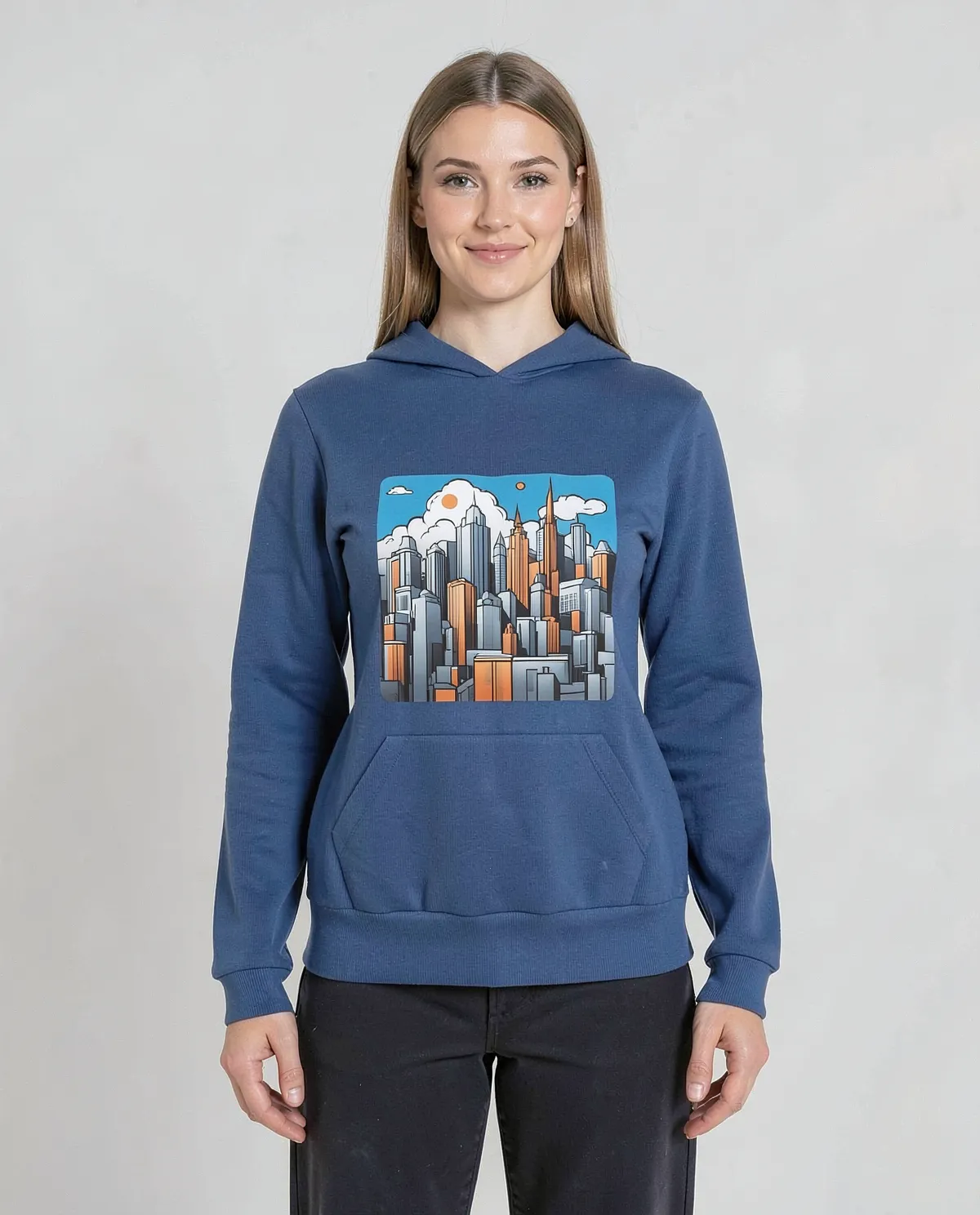 Blue Organic Cotton Unisex Sweatshirt 0