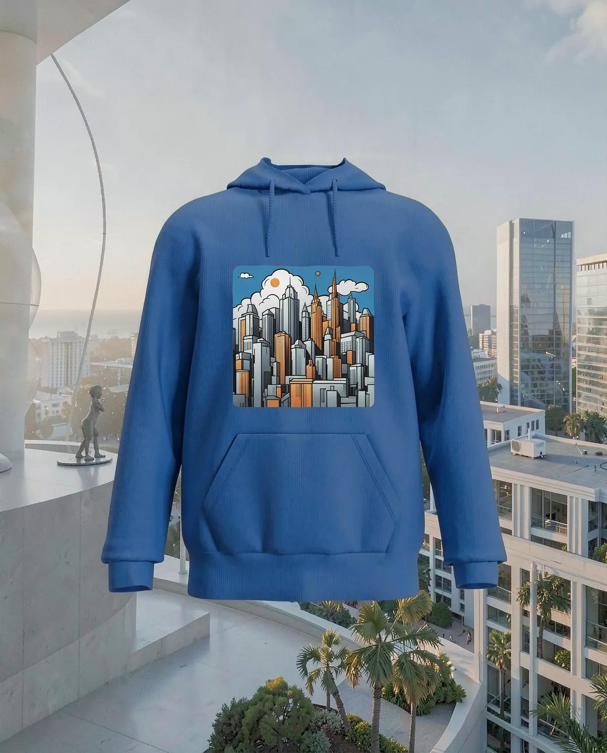 Blue Organic Cotton Unisex Sweatshirt 59