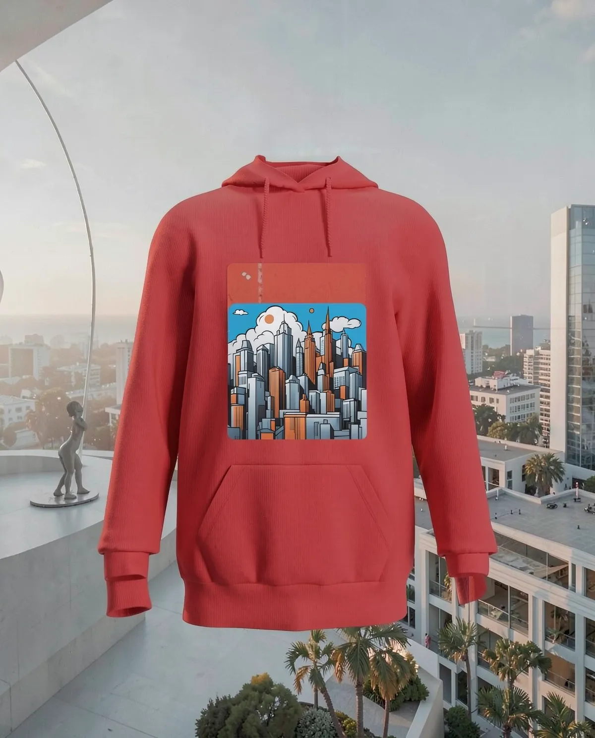 Red Organic Cotton Sweatshirt – Soft & Sustainable Comfort 59