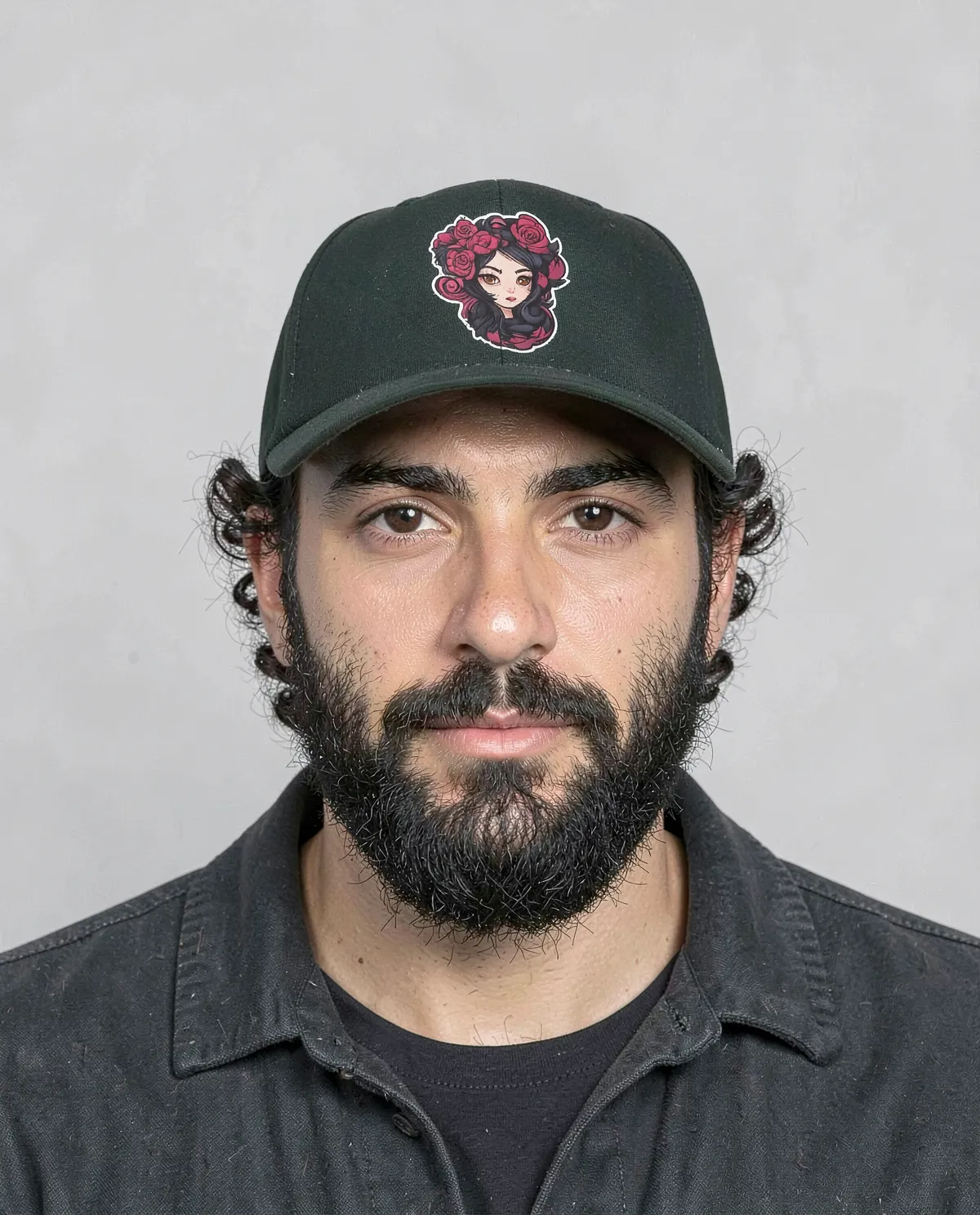 Green Cotton Cap with Velcro Closure 0