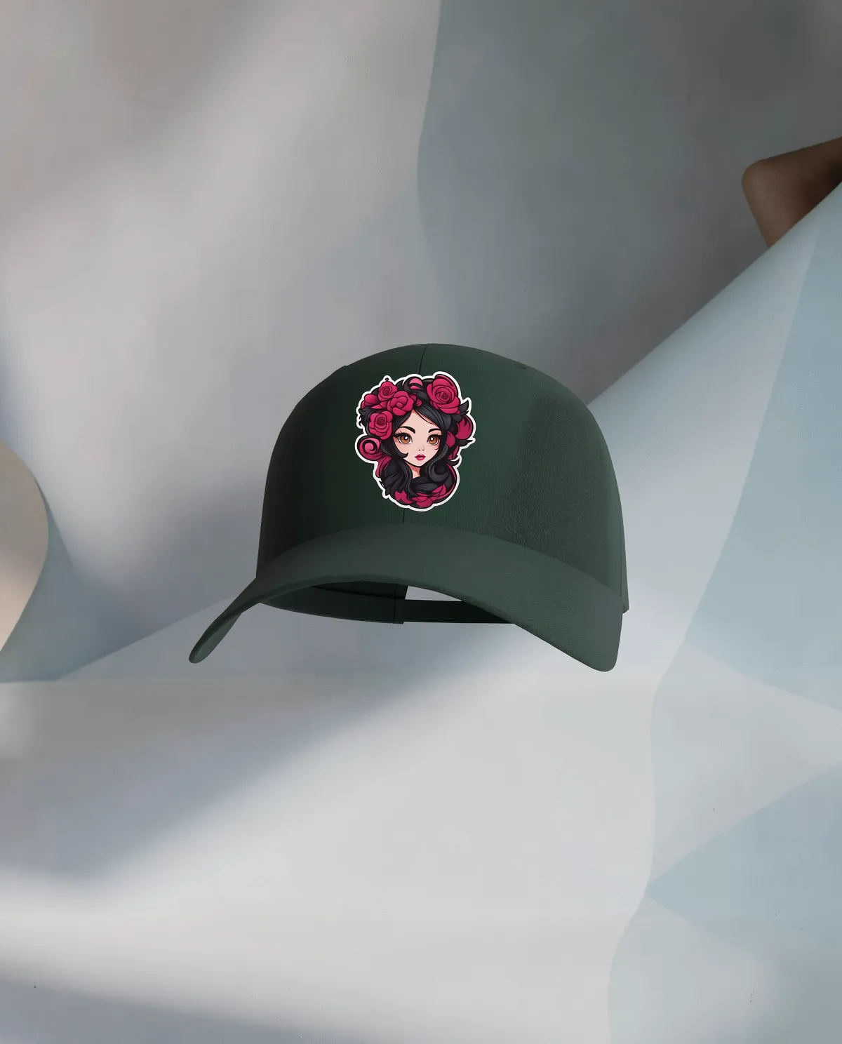 Green Cotton Cap with Velcro Closure 59