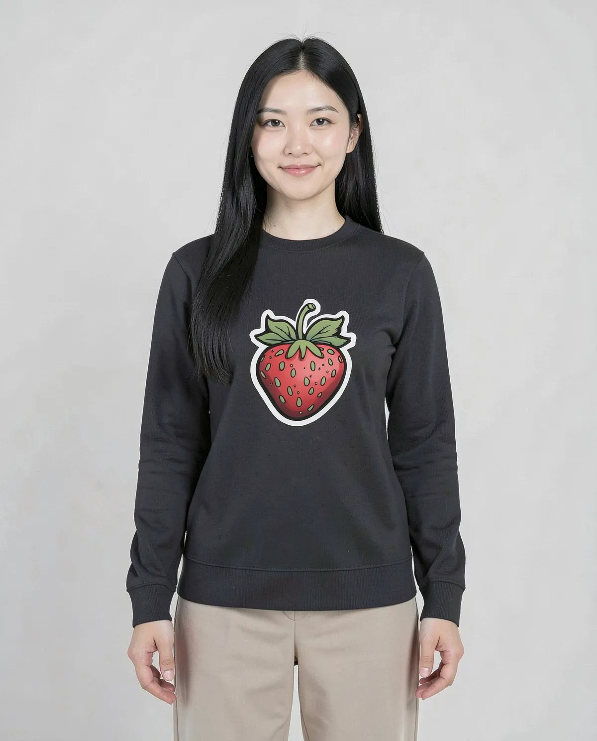Black Unisex Organic Cotton Sweatshirt – Soft & Sustainable 0