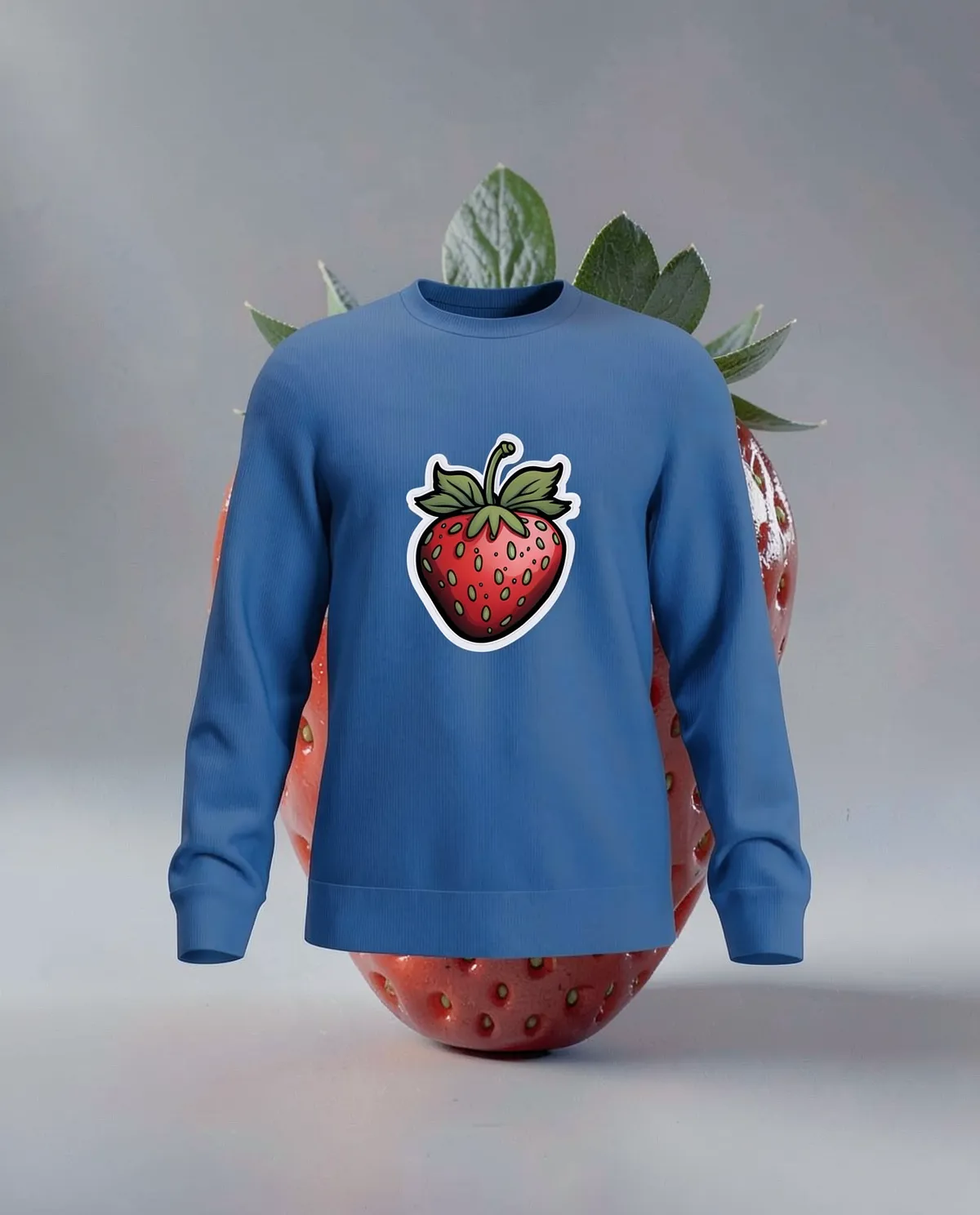 Blue Unisex Organic Cotton Sweatshirt – Soft Brushed Comfort 59