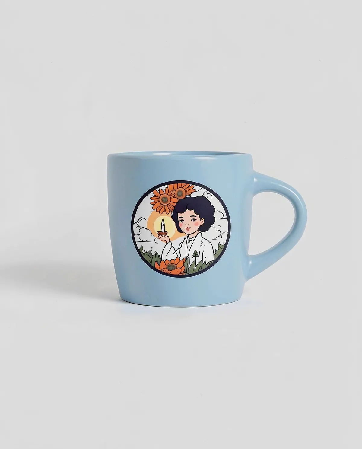 White Ceramic Mug with Matte Exterior