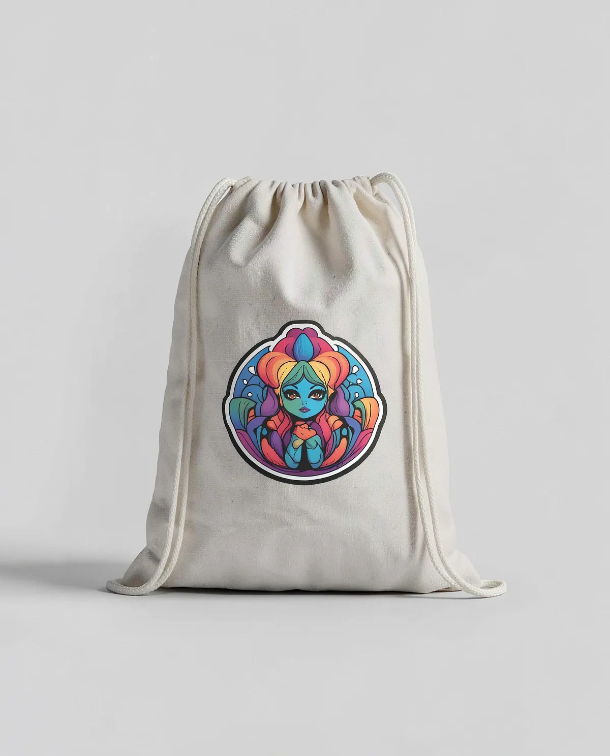Customizable Cotton Drawstring Gym Bag 0