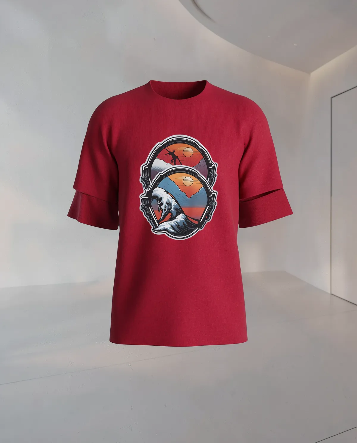 Red T-Shirt – Classic Crew Neck, Modern Fit 59