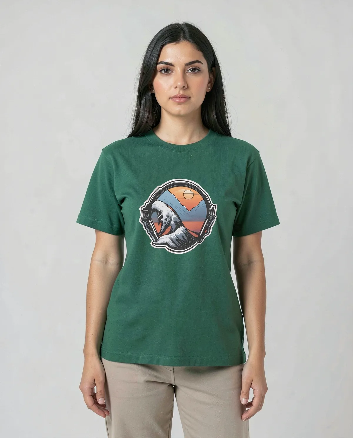 Green Organic Cotton T‑Shirt, Modern Fit 0