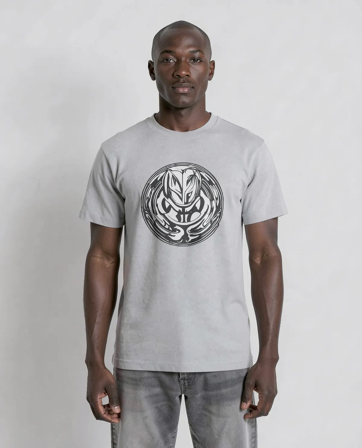 Grey Modern Fit Eco‑Sustainable Organic Cotton T-Shirt 0