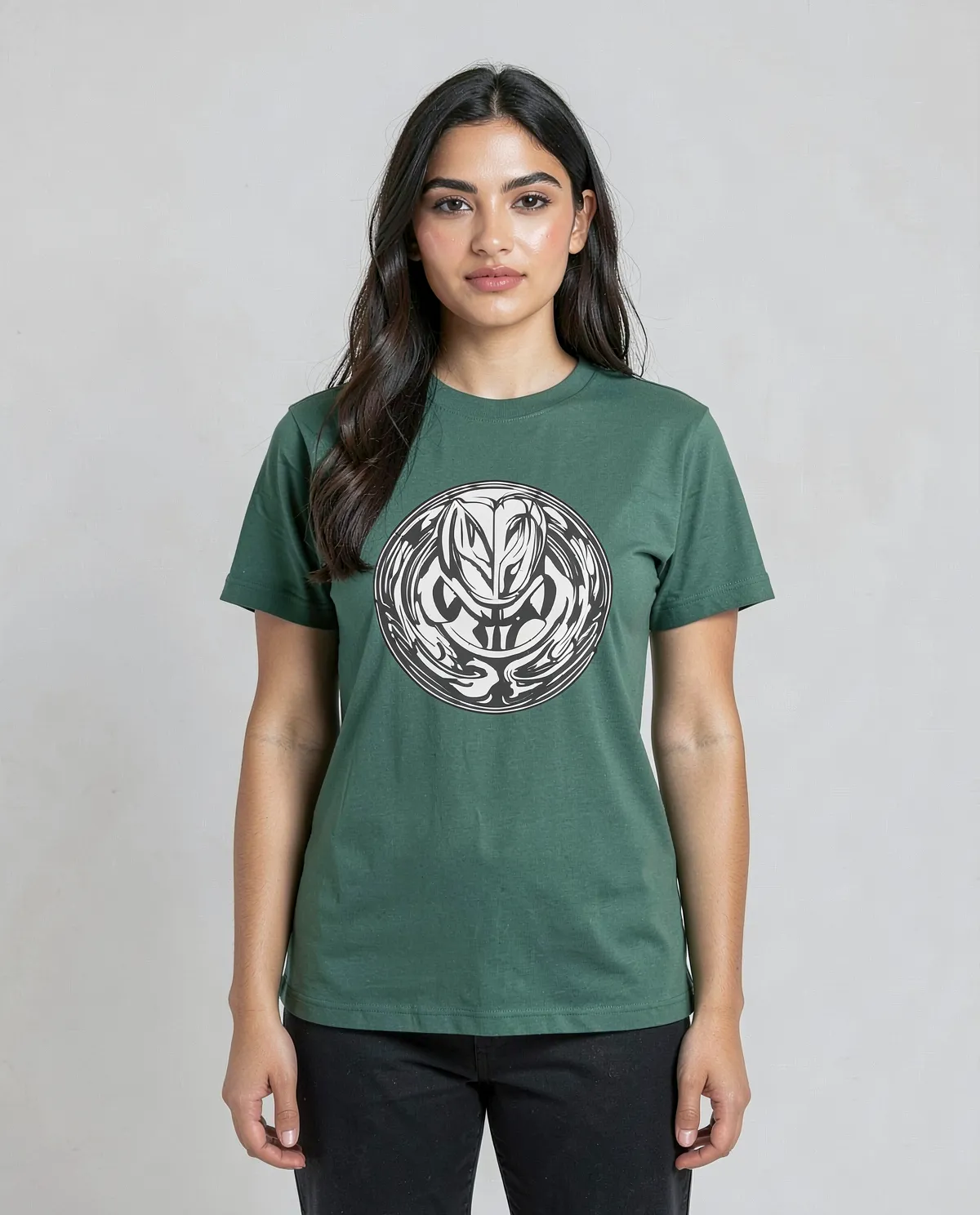 Green Organic Cotton T-Shirt with Clean Minimalist Design
