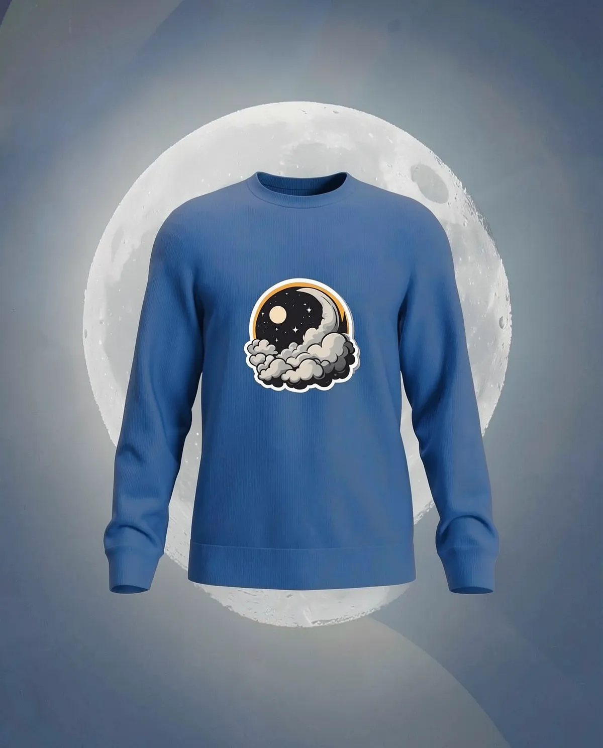 Blue Unisex Short‑Sleeve Crew‑Neck Sweatshirt – Soft & Eco‑Friendly 59