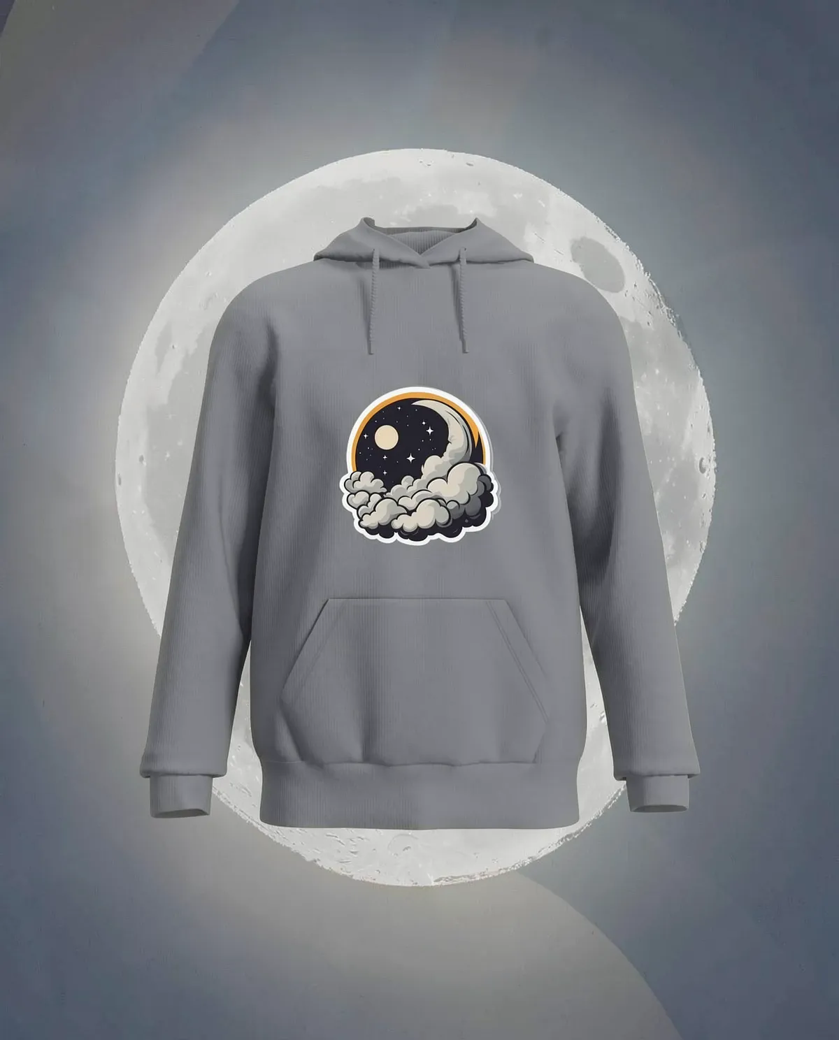 Grey Unisex Cotton Sweatshirt – Classic Crew Neck, Durable Print‑Friendly 59