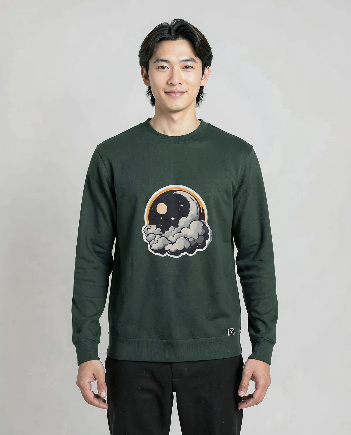 Unisex Green Organic Cotton Sweatshirt – Print-Ready and Comfortable 0