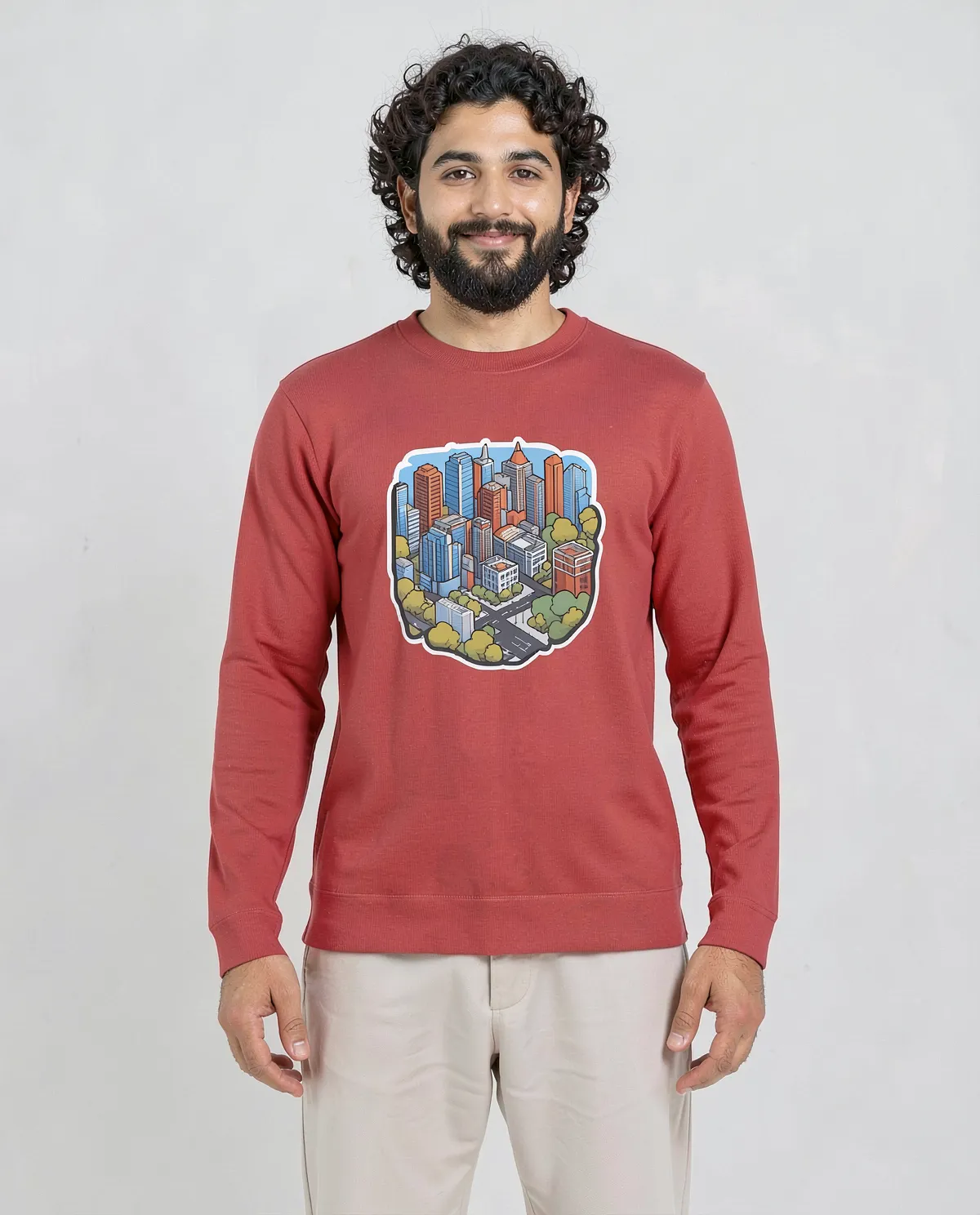 Red Unisex Sweatshirt Premium Organic Cotton