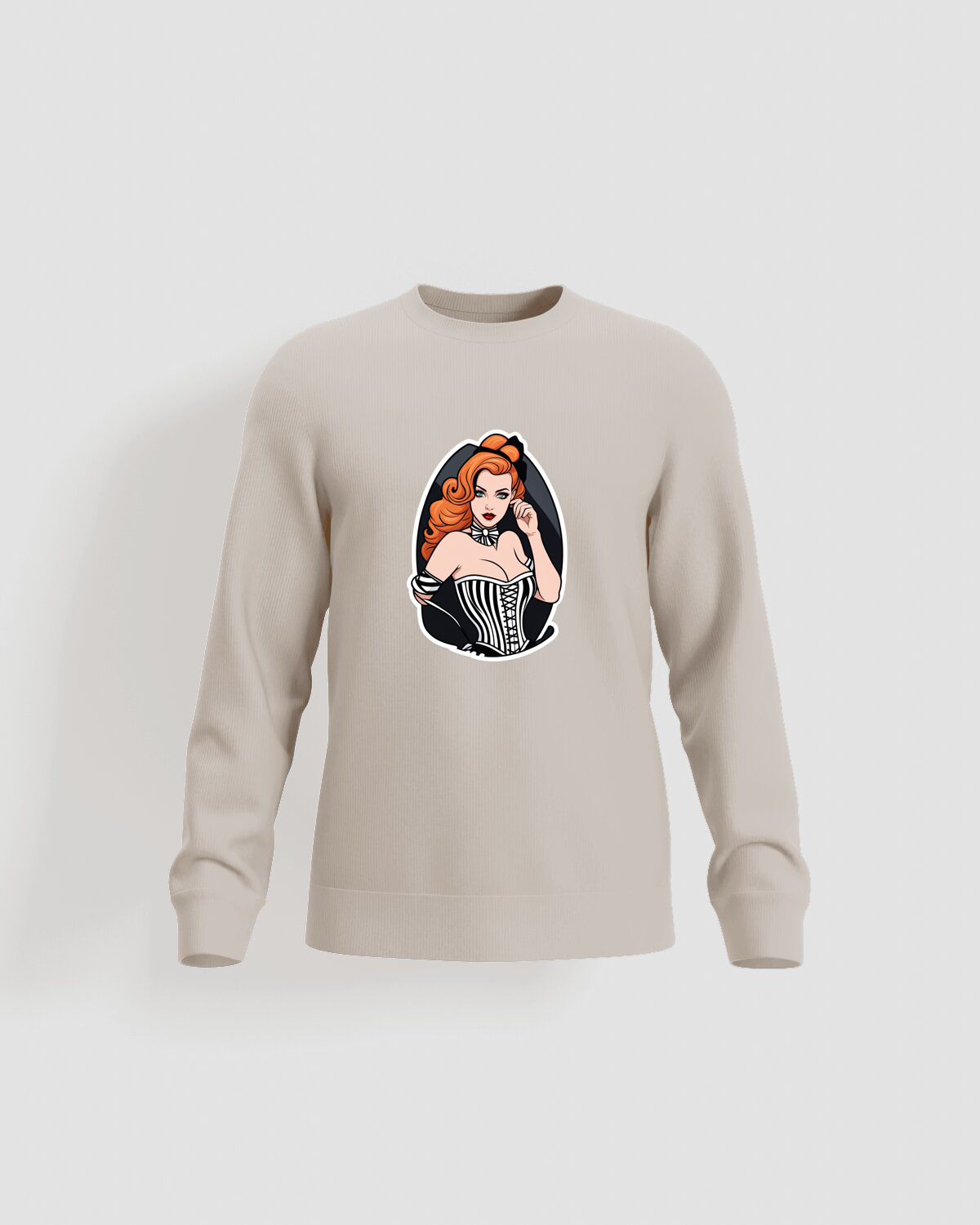 Cream Unisex Sweatshirt – Soft Organic Cotton Crew Neck 59