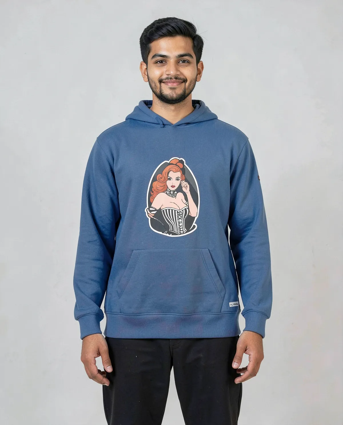 Blue Unisex Sweatshirt Classic Crew Neck 0
