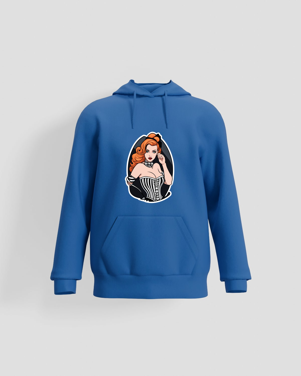 Blue Unisex Sweatshirt Classic Crew Neck 59