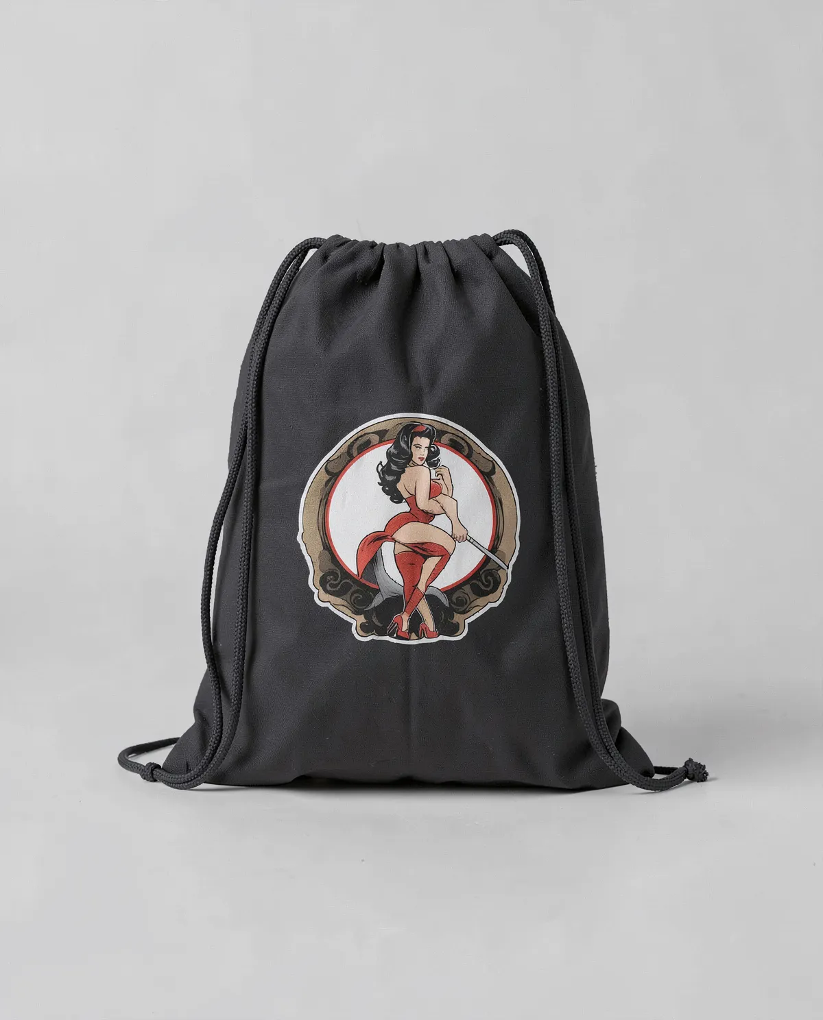 Customizable Drawstring Gym Bag Smooth Cotton Surface 0