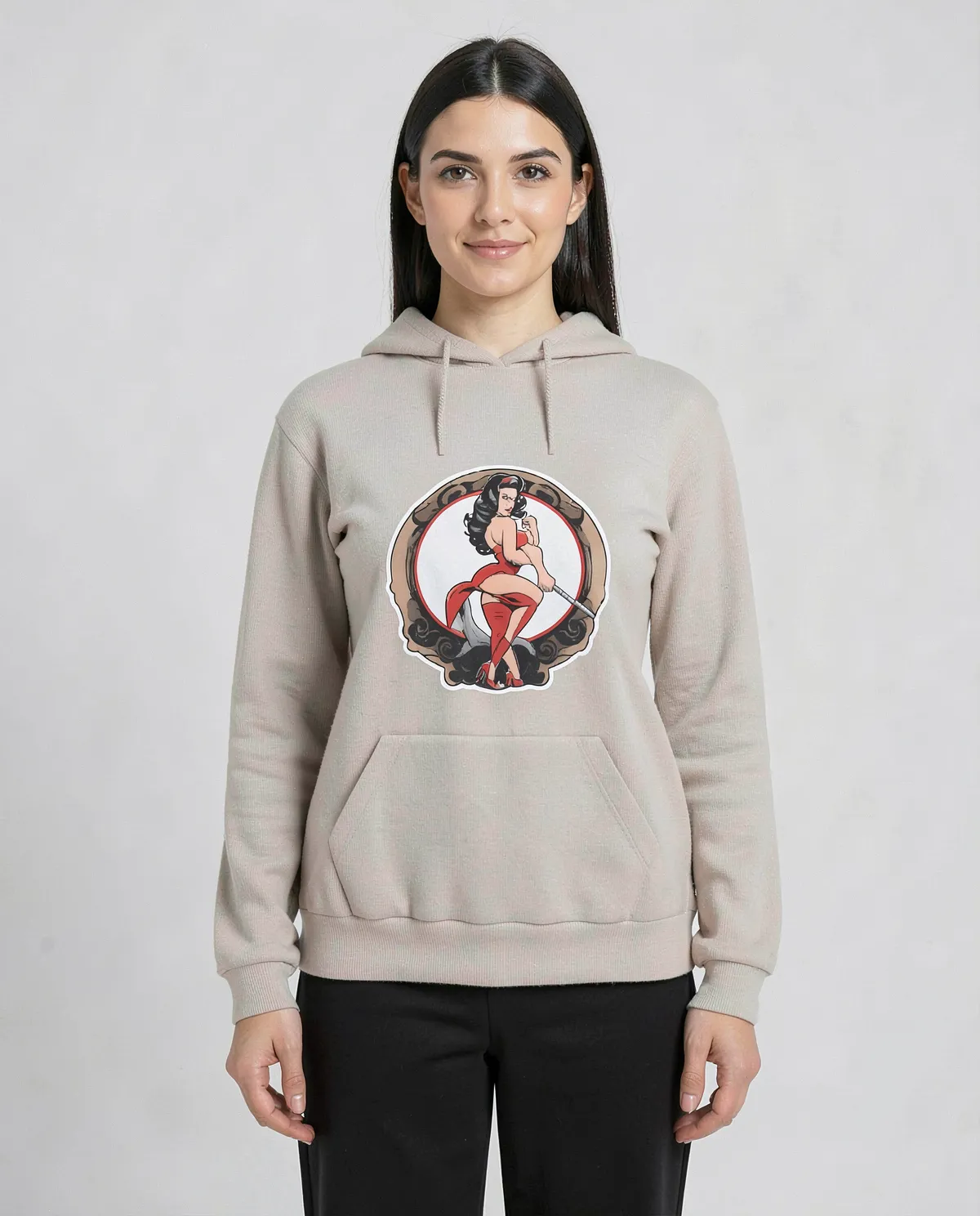 Cream Crew Neck Unisex Organic Cotton Sweatshirt 0