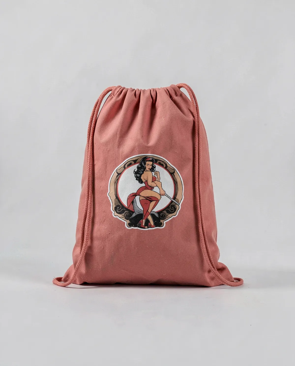 Lightweight Cotton Drawstring Gym Bag with Smooth Print Surface 0