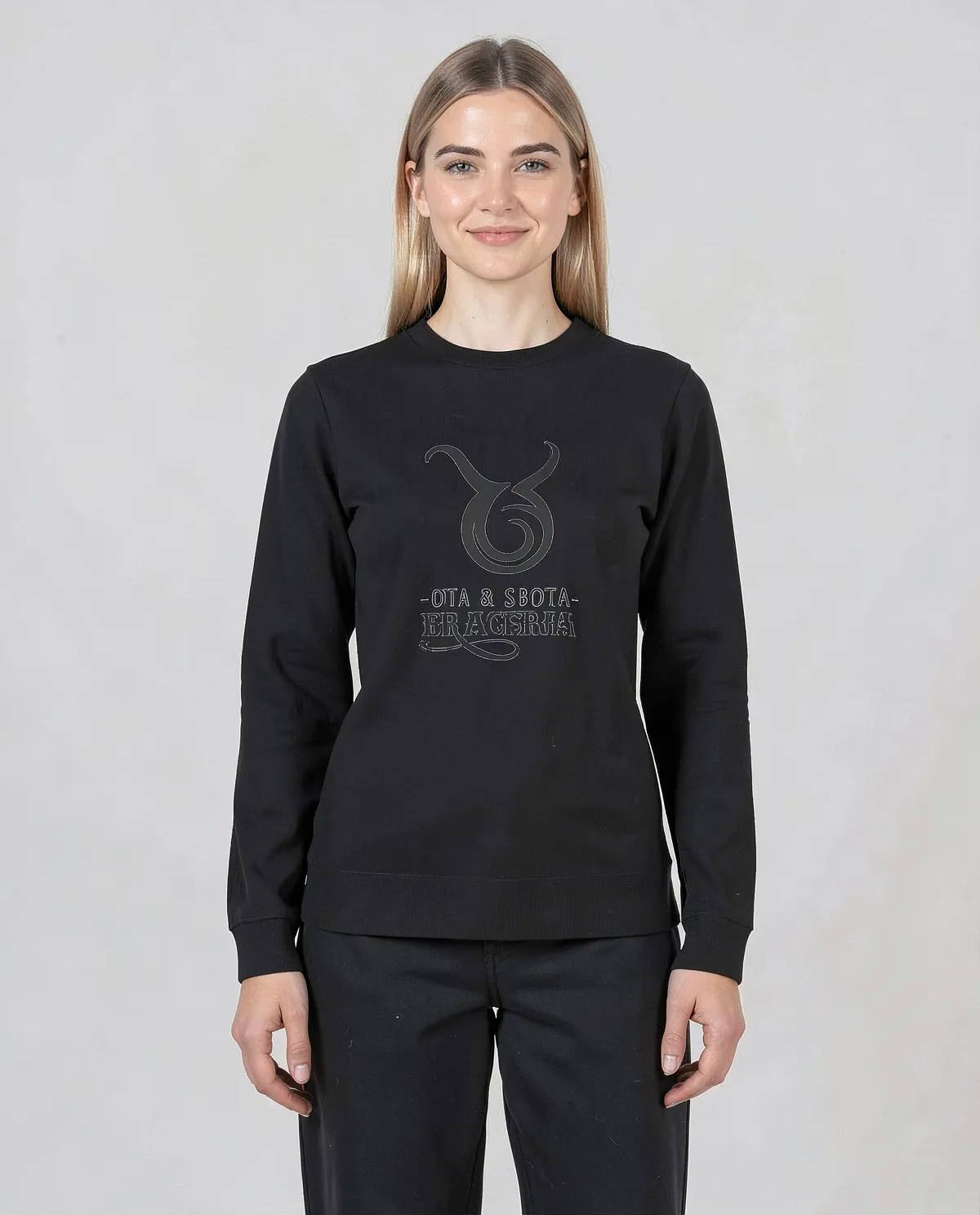 Black Unisex 100% Cotton Sweatshirt – Durable Print Quality 0