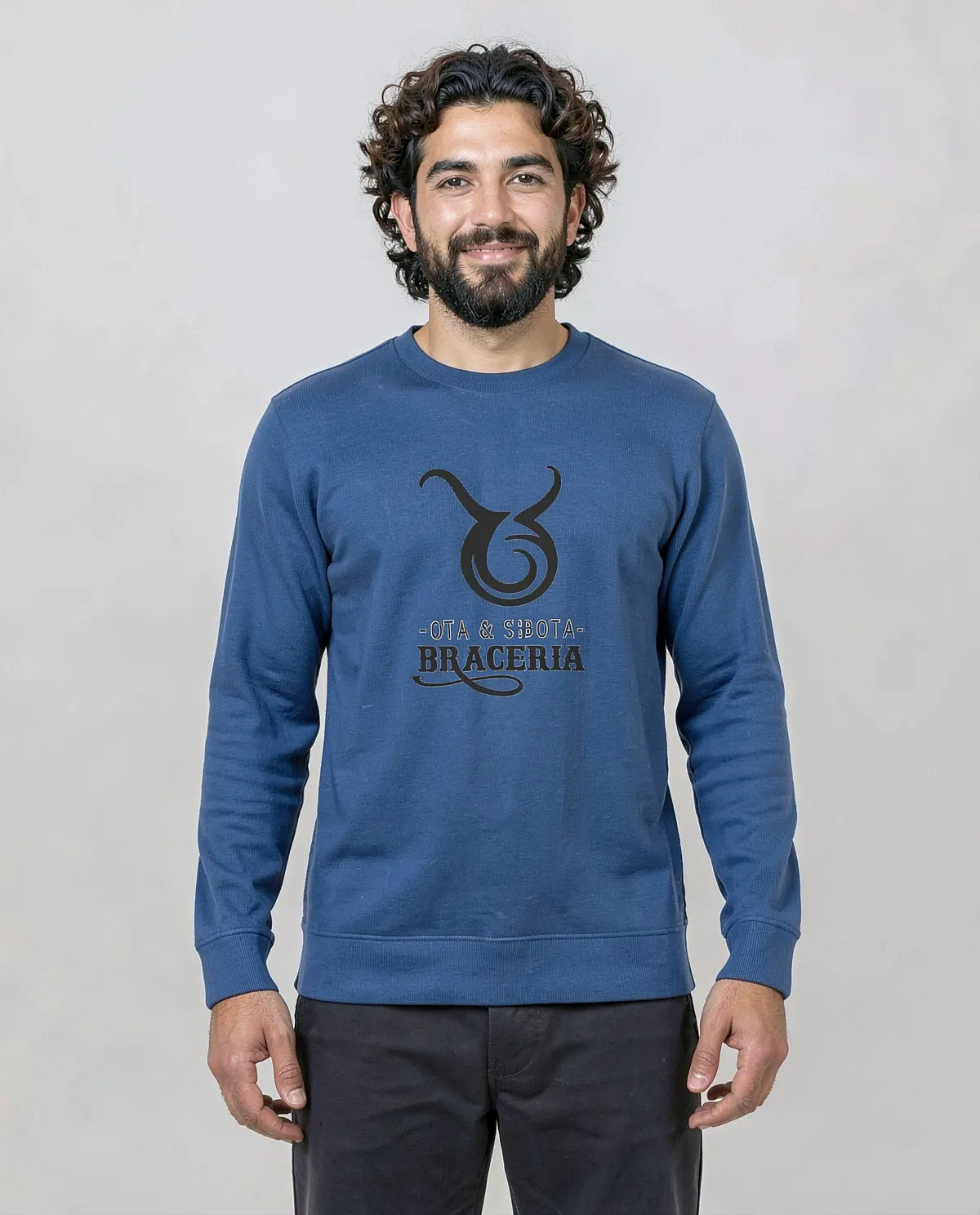 Blue Unisex Sweatshirt Custom Print Friendly 0