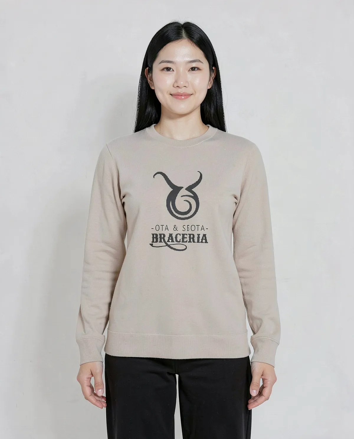Cream Unisex Sweatshirt – Durable Cotton Comfort 0