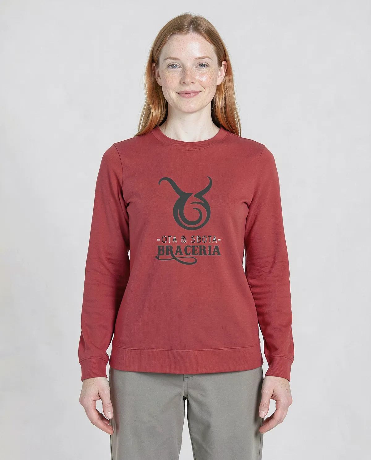 Red Unisex Sweatshirt – Organic Cotton Soft Comfort 0