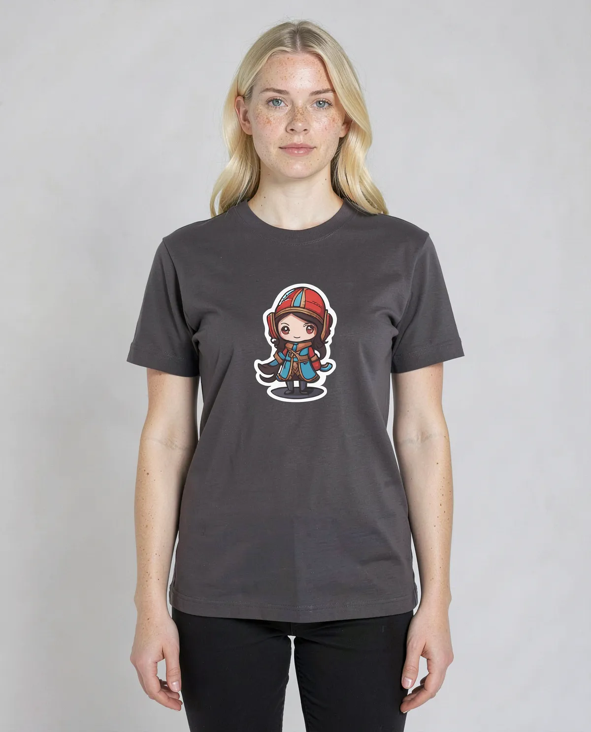 Black Organic Cotton T-Shirt with Minimalist Graphic 0