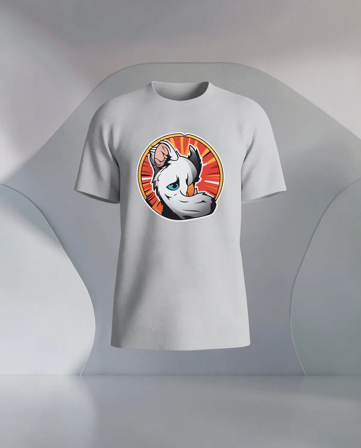 Grey Organic Cotton T‑Shirt with Clean Design 59