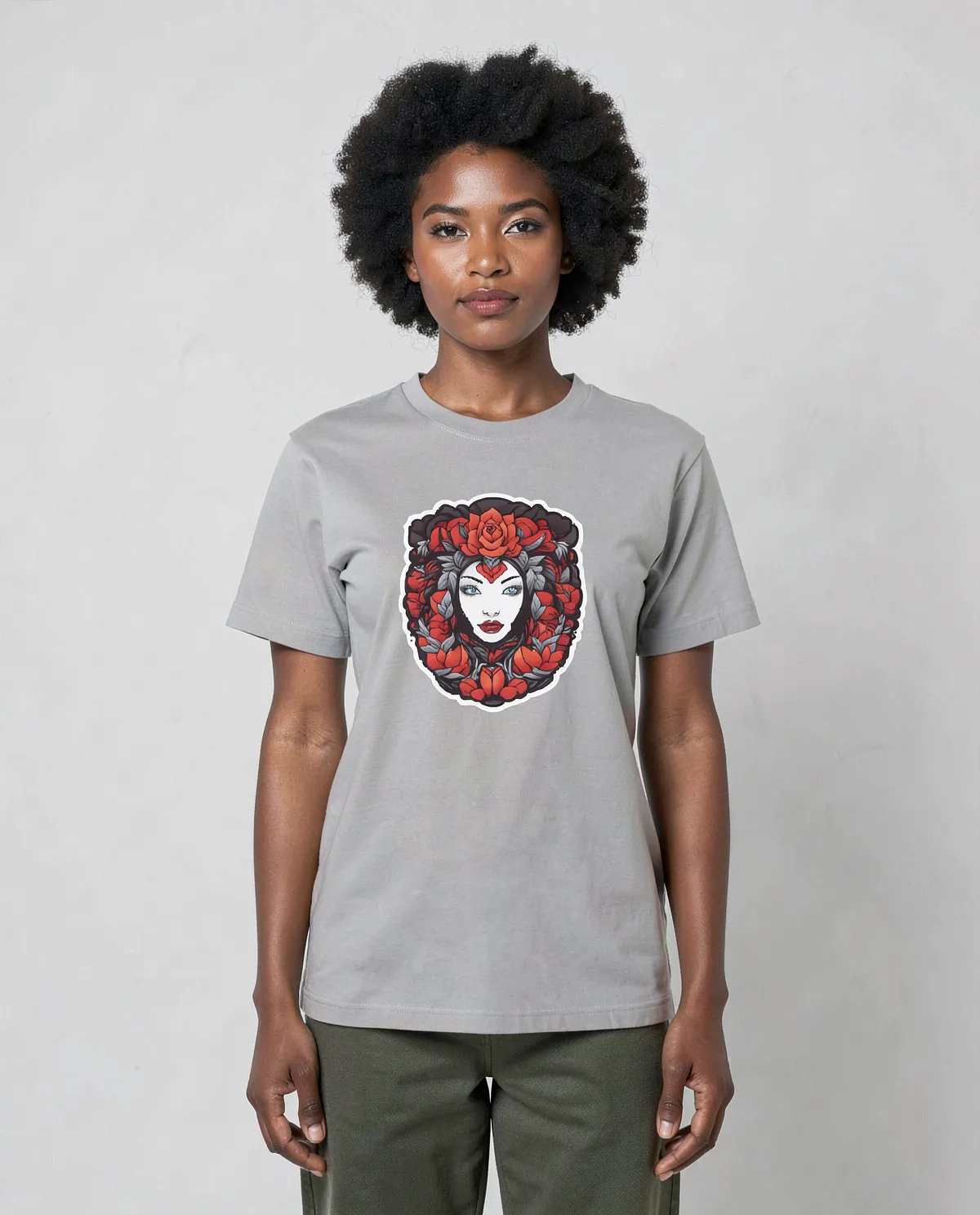 Grey Modern Fit Genderless Organic Cotton T-Shirt 0