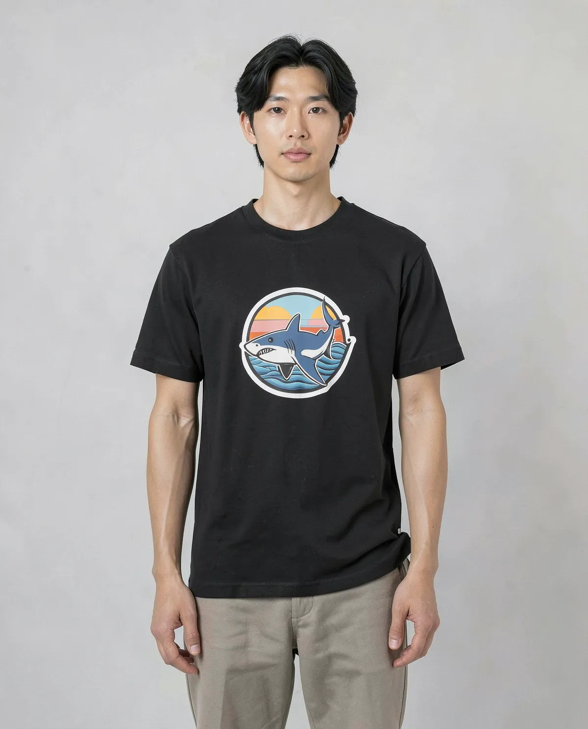 Black Unisex Crew Neck Eco‑Cotton T-Shirt 0