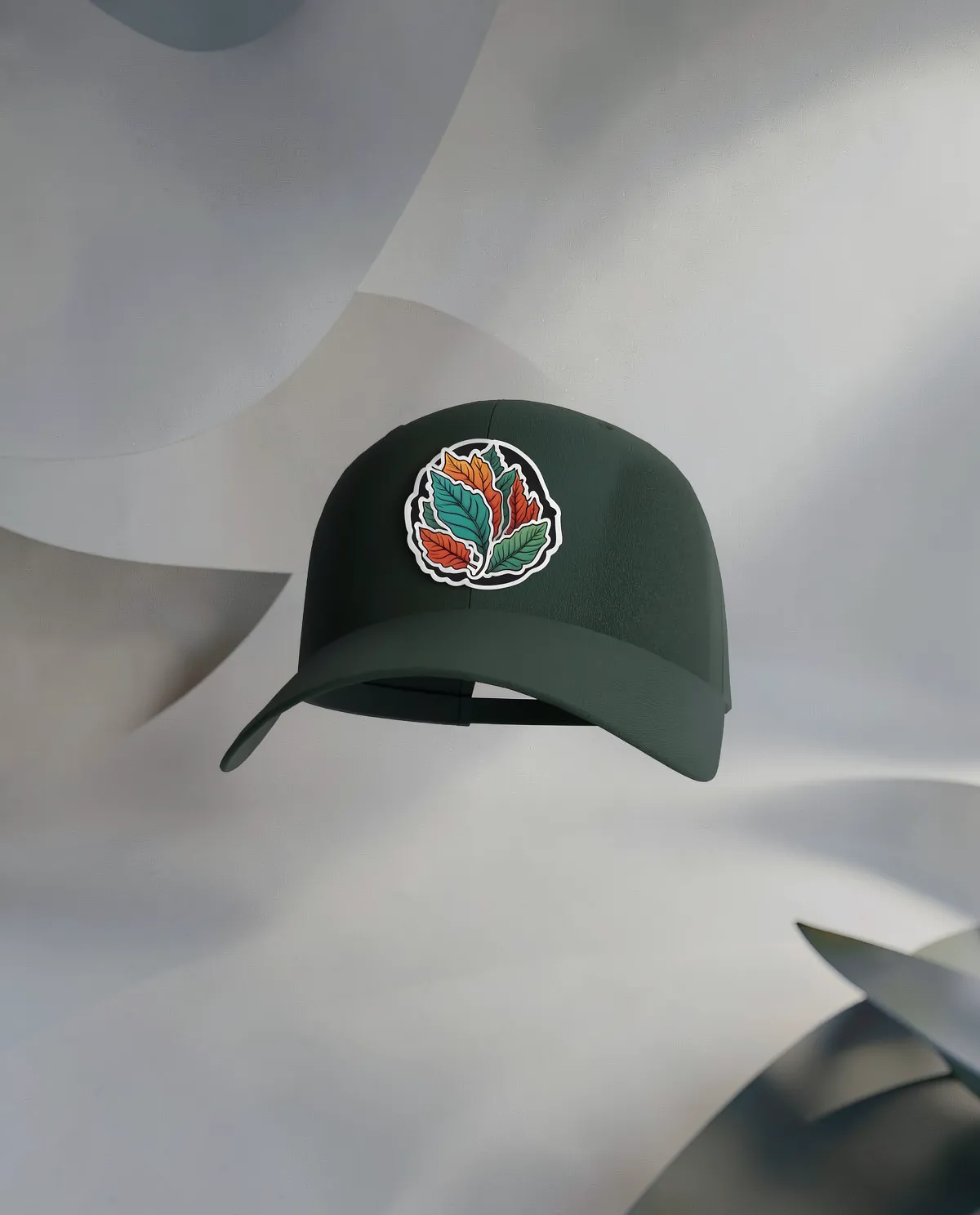 Green Adjustable Cotton Cap with Velcro Closure 59