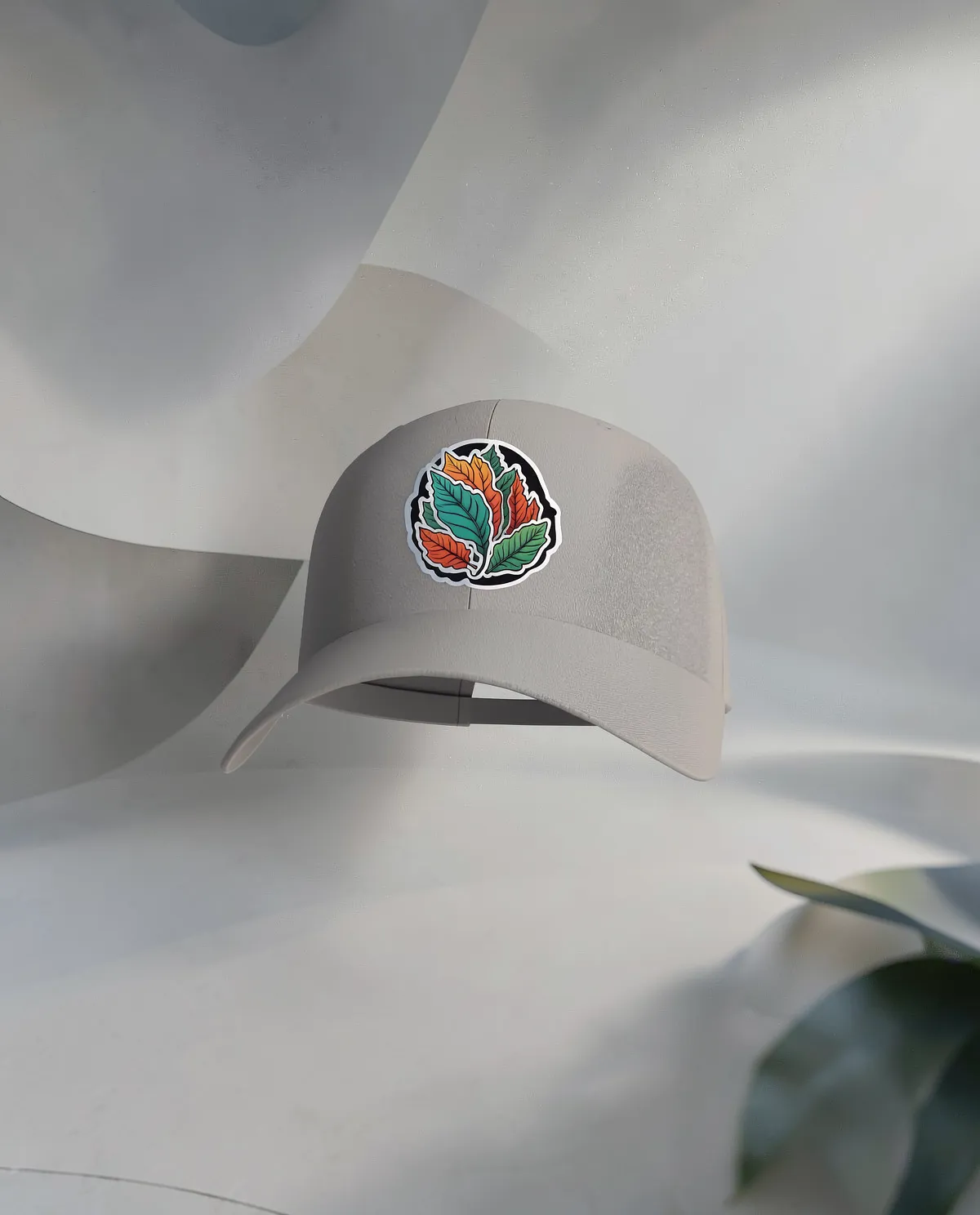 Grey 5-Panel Cotton Cap with Velcro Closure 59