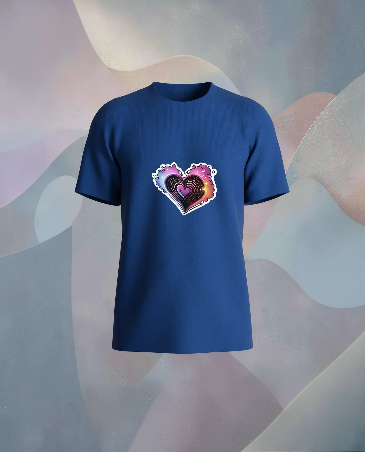 Blue Modern Fit Crew Neck Eco‑Friendly T-Shirt 59