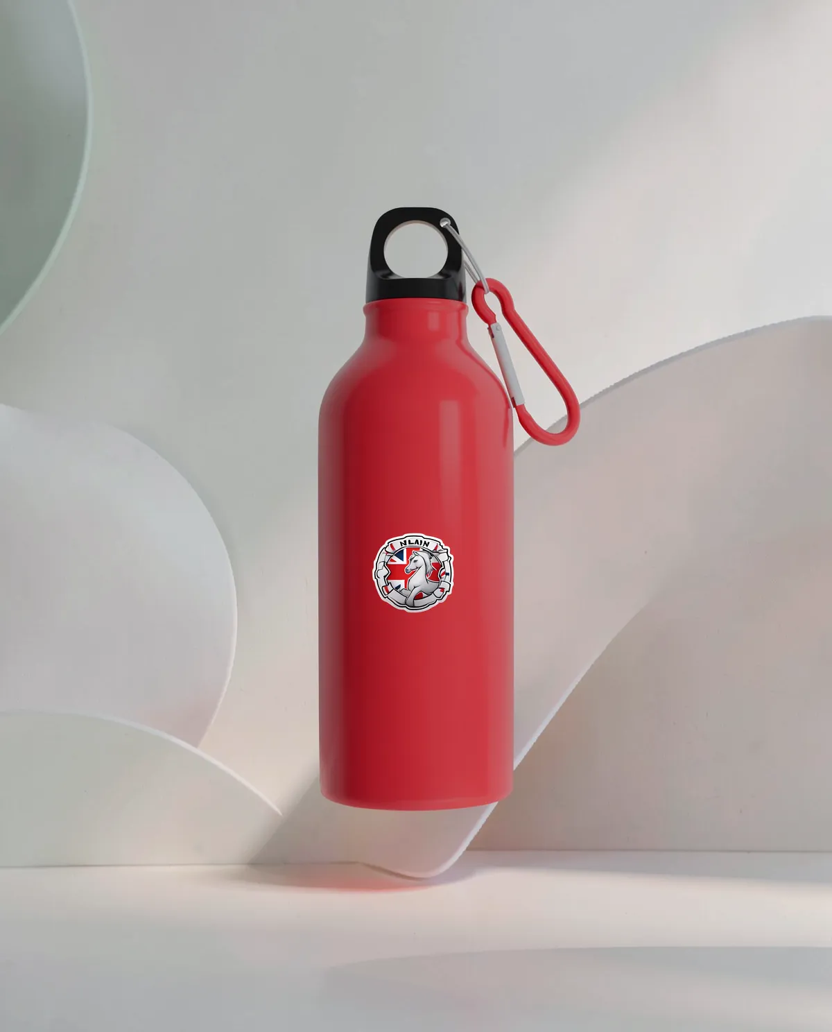 Recycled Aluminum Water Bottle with Metal Carabiner 59