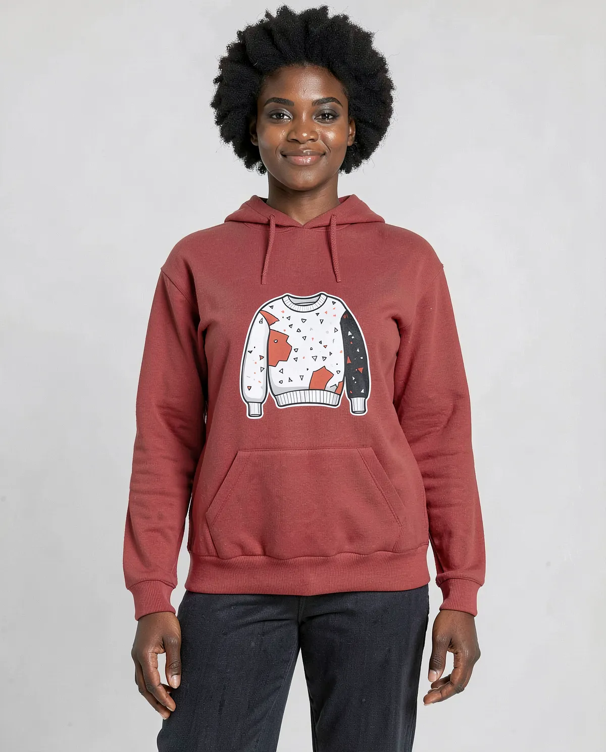 Red Unisex Sweatshirt – Soft Cotton with Smooth Print Surface 0