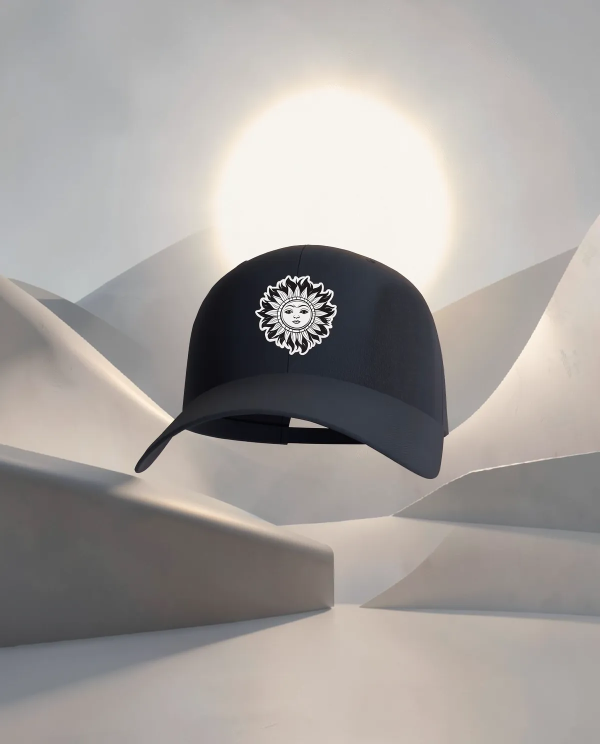 Navy Cotton Cap with Adjustable Velcro Closure 59