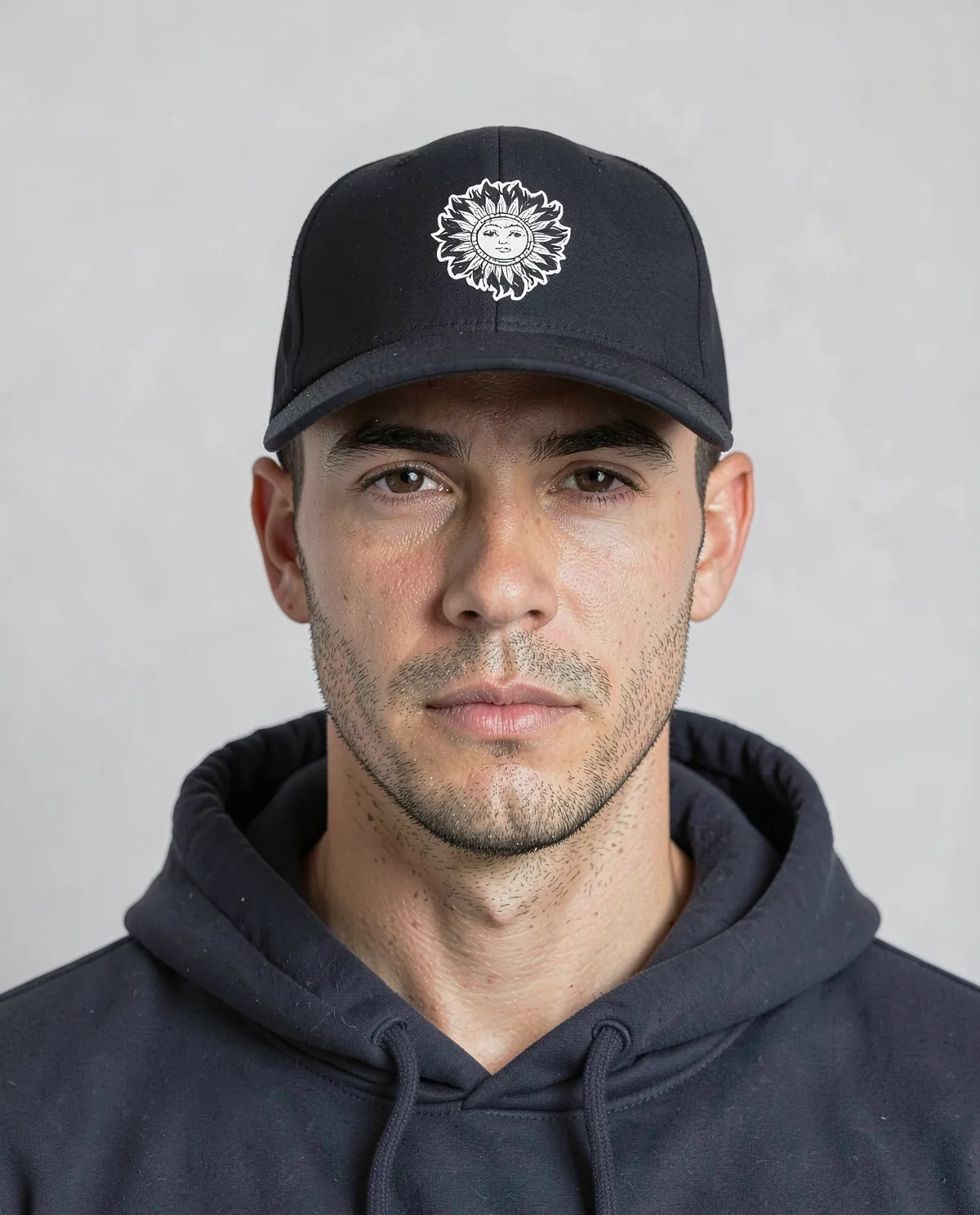 Navy Cotton Cap with Adjustable Velcro Closure 0