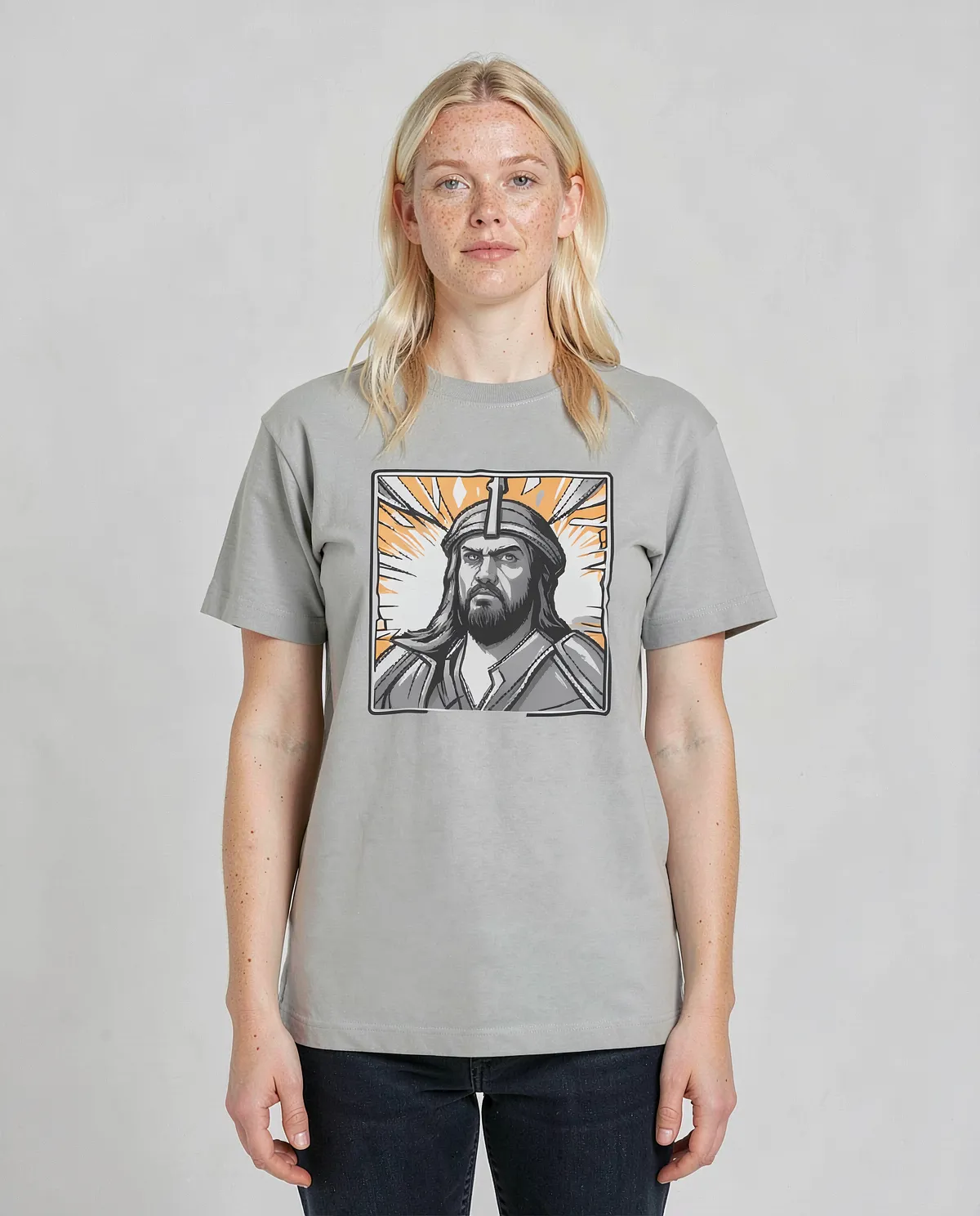 Grey Modern Fit Eco Sustainable Organic Cotton T-Shirt 0