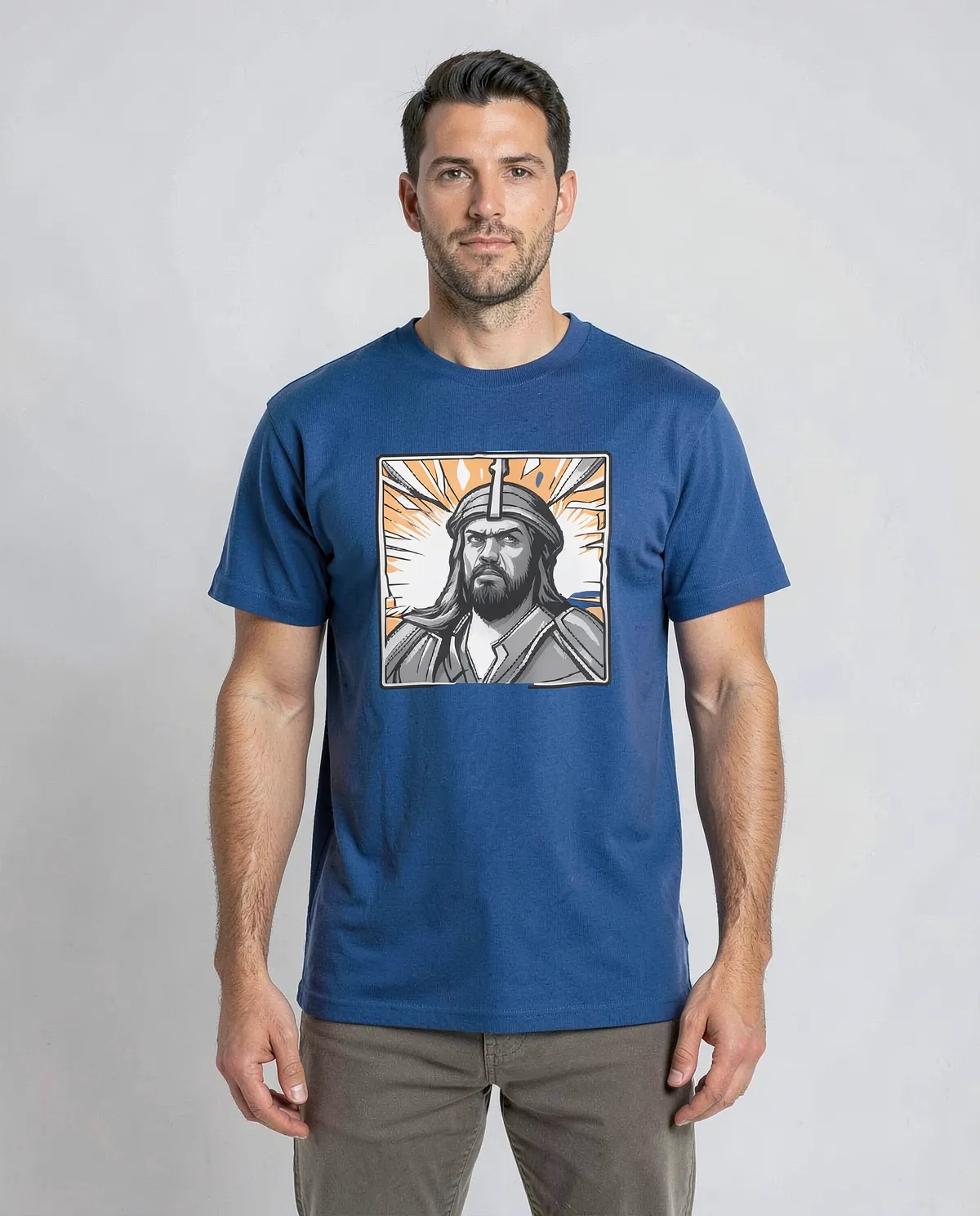 Blue Unisex Eco‑Cotton Crew Neck T‑Shirt