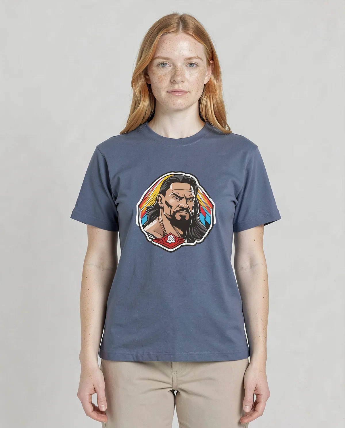 Vibrant Blue Graphic T-Shirt – Modern, Eco-Friendly Design 0