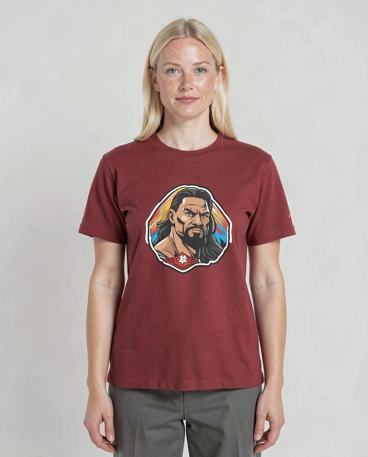 Red Eco Sustainable T‑Shirt with Bold Graphic 0