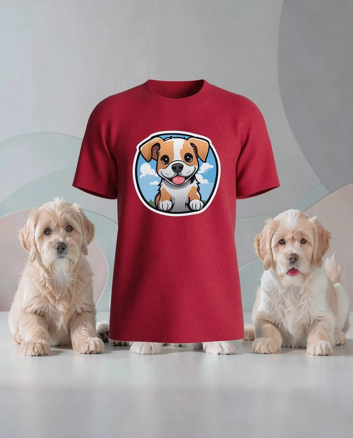 Red Organic Cotton T-Shirt with Bold Graphic 59