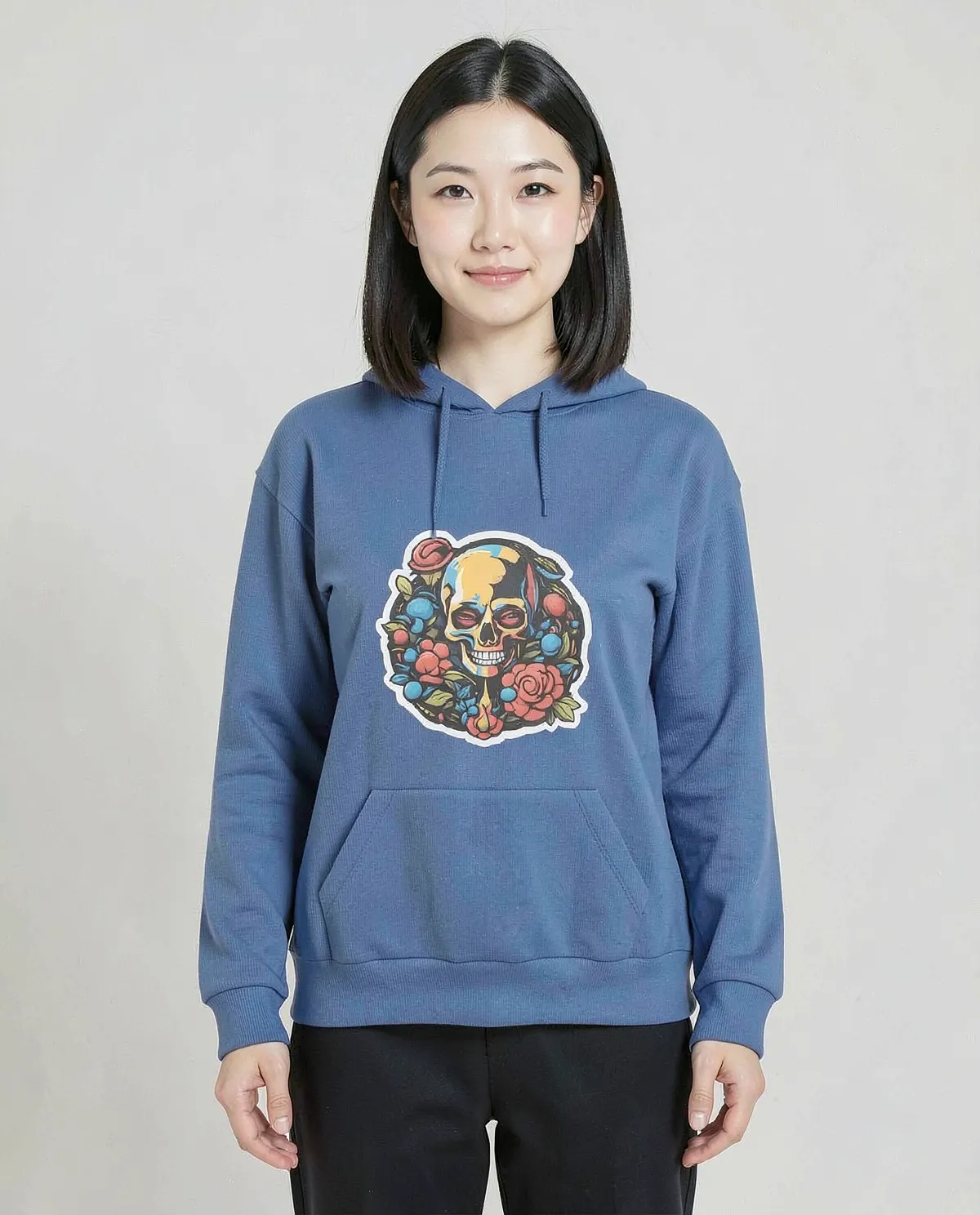 Blue Unisex Organic Cotton Sweatshirt – Soft Eco Comfort 0